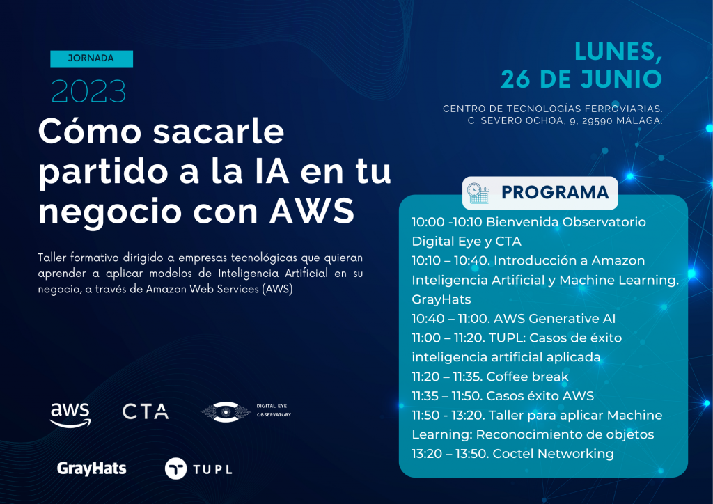 Jornada para empresas tecnológicas que quieran aprender a aplicar modelos de Inteligencia Artificial en su negocio a través de Amazon Web Services (AWS)