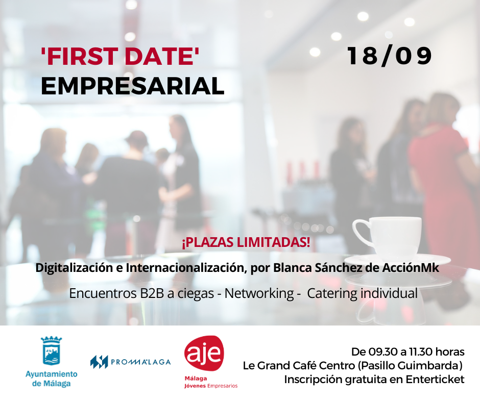 Networking 'First Date' de Promálaga y AJE Málaga con píldora formativa sobre digitalización