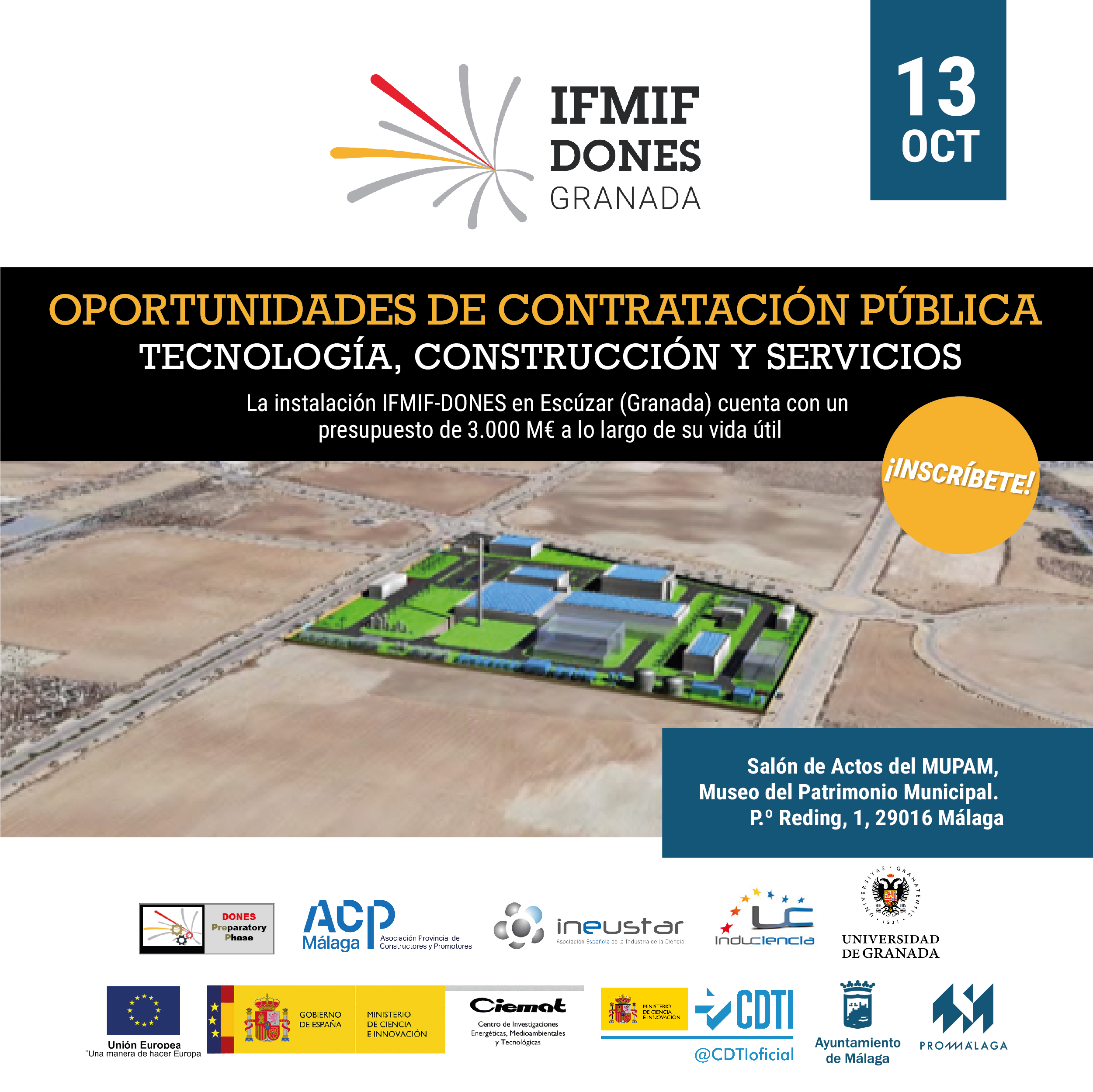 Jornada sobre oportunidades de contratación pública: instalación IFMIF-DONES en Escúzar (Granada)
