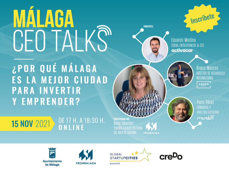 Promálaga organiza 'Málaga CEO Talks', un evento virtual que promociona la ciudad como el lugar idóneo para invertir y emprender