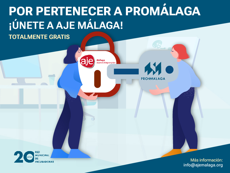 Únete gratis a la Asociación de Jóvenes Empresarios de Málaga por pertenecer a Promálaga